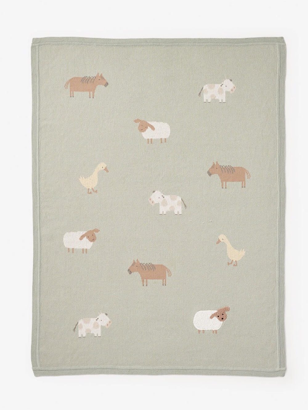 ELEGANT BABY ON THE FARM KNIT BLANKET - 30”X40”
